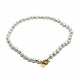 Round Freshwater Pearls on Colorful Cord Necklace | 20"