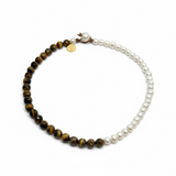Semi-Precious Stone & Freshwater Pearl Choker | 16"