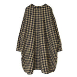 MS - Gingham Check Tunic | Camel/Black