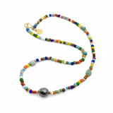 Colorful Beads w/ Tahitian Pearl Necklace