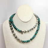 Tahitian Pearls & Turquoise Necklace