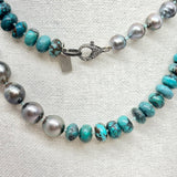 Tahitian Pearls & Turquoise Necklace