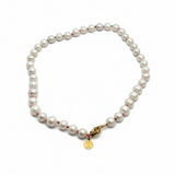 Round Freshwater Pearls on Colorful Cord Necklace | 20"