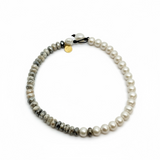 Semi-Precious Stone & Freshwater Pearl Choker | 16"