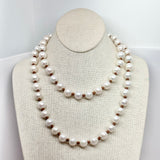 Classic Edison Pearl Leather Sautoir | 40"