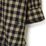 MS - Gingham Check Tunic | Camel/Black