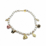 Edison Pearl Choker w/ Charms | Buddha | D