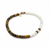 Semi-Precious Stone & Freshwater Pearl Choker | 16"