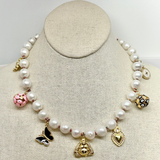 Edison Pearl Choker w/ Charms | Buddha | D