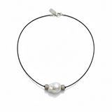 Baroque Pearl & Diamond Roundels Choker | 16"