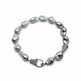 Grey Baroque Pearl Choker | 16"
