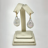 Kate | 14k Huggy Earrings | Grey