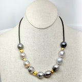Tahitian Pearls w/ 18K Gold Choker | 18"