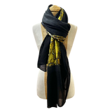 MITS - Cashmere and Silk Scarf | Zeebag Protector and Black