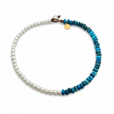 Semi-Precious Stone & Freshwater Pearl Choker | 16.5"