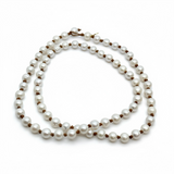 Classic Edison Pearl Leather Sautoir | 40"