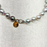 Tahitians Pearls on Colorful Thread w/ Diamond Clasp Choker | 15.5”