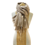 MITS - Cashmere Shawl | Charcoal and White