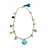 Evil Eye Charm Necklace | D | Blue | 24"