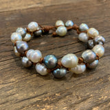 Tahitian & South Sea Pearls Macramé Style Bracelet | 7.5-8.5"