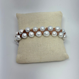 Akoya Pearls Macramé Style Bracelet | 7.5-8.5"