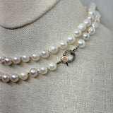 White Toned Akoya Pearl Necklace | 33”