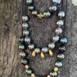 Adjustable Tahitian Pearls, 18K Gold Teardrop & Rondels