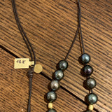 Adjustable Tahitian Pearls, 18K Gold Teardrop & Rondels