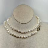 White Toned Akoya Pearl Necklace | 33”