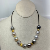 Tahitian Pearls w/ 18K Gold Choker | 18"