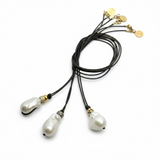 Freshwater Pearl Mid-Length Necklace w/ 18K Gold & Diamond | 20.5"