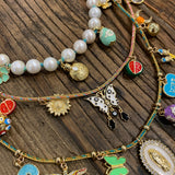 Edison Pearl Choker w/ Charms | Evil Eye | A