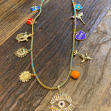 Evil Eye Charm Necklace | A | 21"
