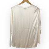 PM - Satin Long Sleeve Shirt | White