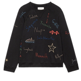 TG - Slouch Sweatshirt w/ Embroidery | Almost Black