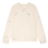 TG - Slouch Sweatshirt w/ Embroidery | Washed White