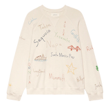 TG - Slouch Sweatshirt w/ Embroidery | Washed White