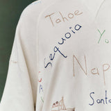 TG - Slouch Sweatshirt w/ Embroidery | Washed White