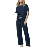 TG - Wide Leg Cropped Sweatpant | Navy