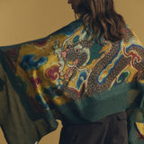 MITS - Cashmere and Silk Scarf | Dragon Protector & Conifer