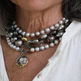 White Toned Akoya Pearl Necklace | 33”