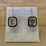 Earrings | 14K Gold, Onyx and Green Amethyst