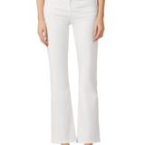 JJ - The Callie High Rise Cropped Bootcut | White