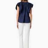 JJ - The Callie High Rise Cropped Bootcut | White