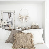 BB - Fringe Raffia Cushion Cover | Square