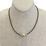 South Sea Pearl with Gold Roundels Choker | 16"