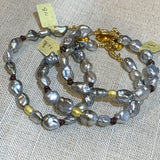 Keshi Pearls w/ 18K Rondell Bracelet