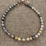 Tahitian & South Sea, Gold & Diamond Choker | 16.5”