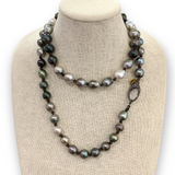Tahitian Pearl Necklace w/ Diamond Clasp | 42”