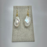 Baroque Pearl w/ Gold S-Hook Earrings